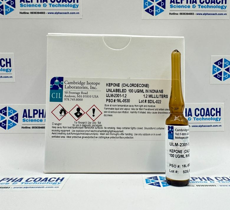 Dung dịch chuẩn KEPONE (CHLORDECONE) UNLABELED 100 UG/ML IN NONANE, CAS no:143-50-0, hãng CIL - USA